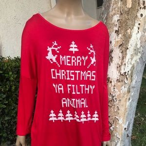 Christmas- themed long sleeve shirt